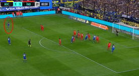 La clavó en el ángulo: Villa anotó golazo de tiro libre y puso el 2-1 de Boca ante Independiente