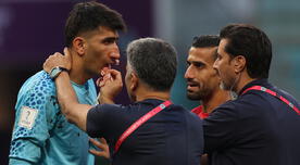 Arquero de Irán terminó sangrando y se convierte en el primer lesionado de Qatar 2022