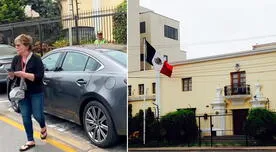 Ciudadanos bloquean la embajada de México ante posible 'fuga' de Pedro Castillo