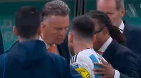 Messi estuvo cerca de irse a las manos con Van Gaal en pleno Argentina vs. Países Bajos