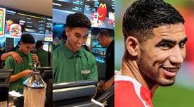 Va a McDonald's por su 'Cajita feliz' y lo atiende cajero que se parece a Hakimi de Marruecos