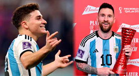 Messi volvió a mostrar su humildad en el Mundial al ceder el premio MVP  a Julián Álvarez