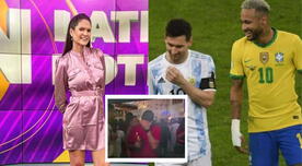 Periodista consulta al 'Checho' sobre final entre Argentina vs. Brasil y la corrigen en vivo