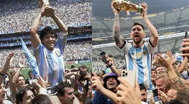 Como Maradona en México 86: Messi fue cargado en hombros tras ganar la copa en Qatar 2022