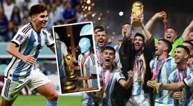 Qatar 2022: Julián Álvarez y la peculiar manera de celebrar el campeonato mundial de Argentina
