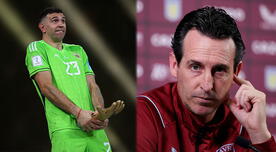 Emery no tolerará las celebraciones del 'Dibu' Martínez en Aston Villa: "Hablaré con él"