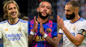 Con Benzema, Modric y Depay: Lujoso equipo de futbolistas que quedarán libres esta semana