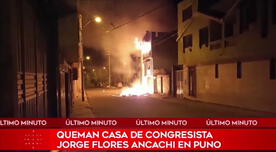Incendian casa del congresista Jorge Luis Ancachi en Puno