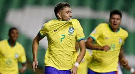 Brasil venció 2-1 a Paraguay y clasificó como líder del Grupo A en el Sudamericano Sub 20