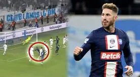 ¡Sobre la hora! Sergio Ramos empató el PSG vs. Marsella con tremendo golazo