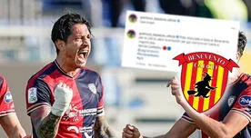 Lapadula le mandó curioso mensaje a Benevento tras marcarle gol y Cagliari lo aplaudió
