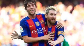 Sergi Roberto quiere a Messi de vuelta en Barcelona: "Lo esperamos con los brazos abiertos"