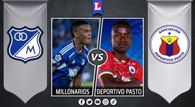 ¿Qué canal transmite Millonarios vs. Deportivo Pasto EN VIVO y dónde ver Liga Betplay?
