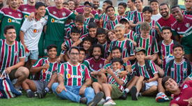 Marcelo y estrellas de Fluminense sorprendieron al visitar entrenamiento de niños peruanos