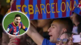"Messi, Messi": Hinchas de Barcelona corearon el nombre del argentino en el Camp Nou - VIDEO