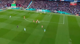 Kevin de Bruyne anota el 1-0 del Manchester City ante Arsenal con un milimétrico derechazo