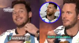 Chris Pratt se pone la camiseta de Argentina y repite la 'icónica' frase de Messi: "Andá pa’ allá bobo"