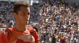 Juan Pablo Varillas se retiró ovacionado pese a caer derrotado en el Roland Garros ante Novak Djokovic