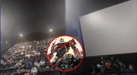 Jóvenes van al cine a ver el pre estreno de Transformers y se va la luz en plena película