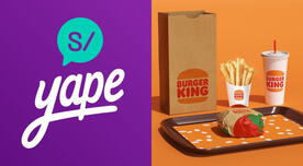 Yape ofrece combo de Burger King a S/14.90: conoce cómo acceder antes que se termine