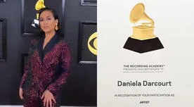 Los Premios Grammy reconocen el talento y trabajo de Daniela Darcourt