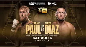 Jake Paul vs. Nate Díaz EN VIVO por ESPN y DAZN: horario, dónde ver y cartelera
