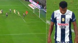 Aldair Rodríguez se falló un gol insólito para Alianza Lima tras un Zubczuk totalmente vencido