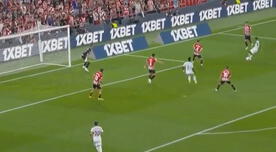 Rodrygo anota el primer gol del Real Madrid sobre Athletic Bilbao con fortísimo disparo