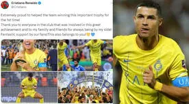 Cristiano Ronaldo deja emotivo mensaje tras conquistar su primer título con Al Nassr