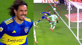 Cavani anotó de cabeza con Boca Juniors y gritó su primer gol en La Bombonera - VIDEO