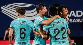 Barcelona ganó 2-1 a Osasuna en intenso partido y es escolta del Madrid en LaLiga