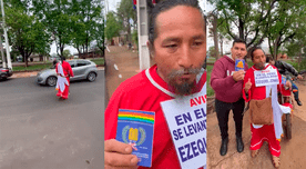 Hincha israelita promueve su religión y alienta a la Selección Peruana en Paraguay: "Con fe"