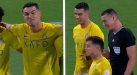 Cristiano Ronaldo y su reacción con el árbitro tras anularle su doblete con Al Nassr