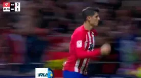 Álvaro Morata conectó tremendo cabezazo y puso el 3-1 del Atlético sobre Real Madrid