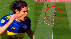 Cavani marcó gol para el 1-1 de Boca ante River, pero el VAR lo anuló por offside