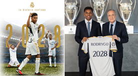 Rodrygo firmó renovación de contrato con Real Madrid hasta la temporada 2028