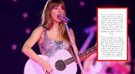 Taylor Swift deja desgarrador mensaje tras muerte de fan en concierto: "Con el corazón roto"