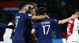 PSG aplastó a Mónaco por 5-2 en la Ligue 1 con goles de Mbappé y Dembélé