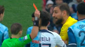 Donnarumma fue expulsado por patada criminal a rival a los 8 minutos del PSG-Le Havre - VIDEO