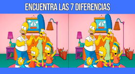 Solo un verdadero fan de 'Los Simpson' podrá ver las 7 diferencias entre ambas imágenes