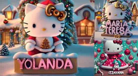 Descarga las mejores imágenes personalizadas de Hello Kitty navideña con la IA de Ideogram