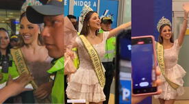 Así fue la llegada de Luciana Fuster a Perú: resguardada y con fans en el aeropuerto