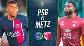 PSG v Metz EN VIVO por Ligue 1: a qué hora juega y cómo ver partido por Star+