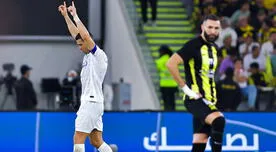 Con doblete de Cristiano Ronaldo y Mané, Al Nassr goleó 5-2 a Al Ittihad de Benzema y Gallardo