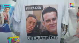 En Gamarra venden polo de Cueva y Domínguez con mensaje por el Día de la Amistad