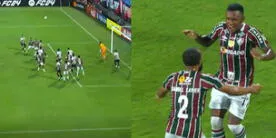 Marquinhos cabeceó en el área tras córner y marcó el 1-1 de Fluminense ante Alianza