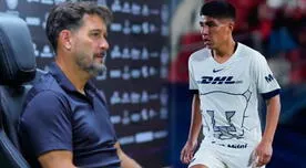 Entrenador de Pumas defiende a Piero Quispe tras críticas: "Nos da satisfacción"
