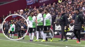 ¡Nunca visto! Salah casi se va a las manos con Klopp tras gol de West Ham a Liverpool