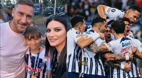 Laura Pausini y su sobrino lucen camiseta de Alianza Lima al lado Francesco Totti