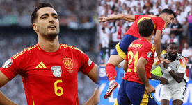Mikel Merino silenció el estadio con un cabezazo que le dio el 2-1 a España sobre Alemania